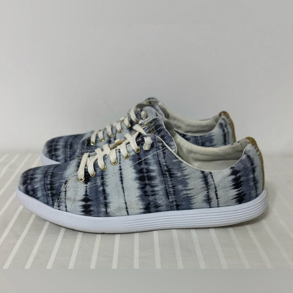 Cole Haan Grand Crosscourt II Canvas Sneaker China Blue Ikat Size 8.5